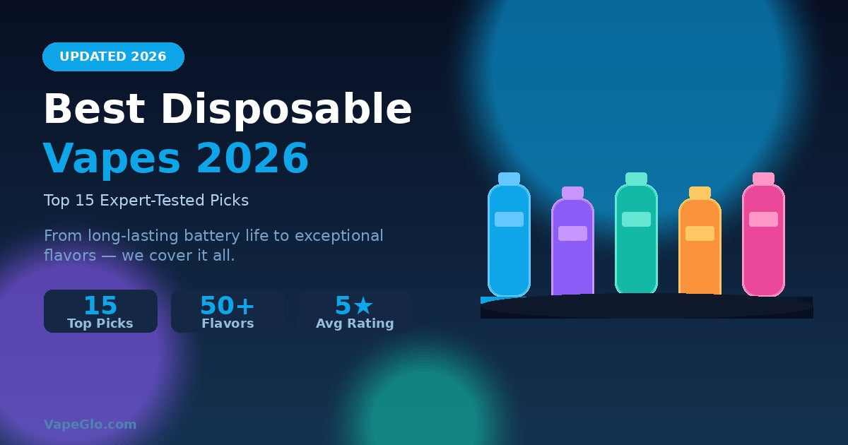 top 5 disposable vapes Best 2026 – 15 Expert-Tested Picks – Vapeglo coil JustPuff 6000 Puffs Disposable Choose Flavor:Frozen Banana Rainbow