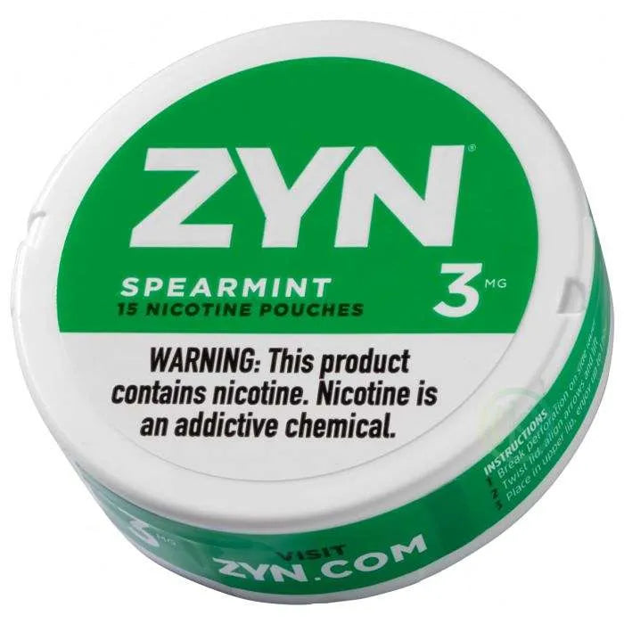 ZYN Nicotine Pouches â€“ 20 Count – Spearmint 3mg | VapeGlow