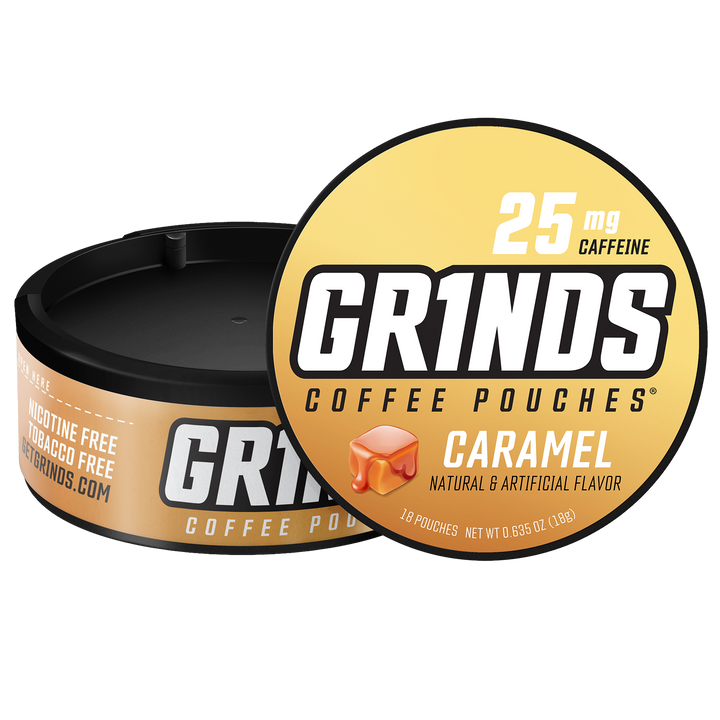 Grinds Coffee Pouches â€“ 25 Count – Caramel | VapeGlow