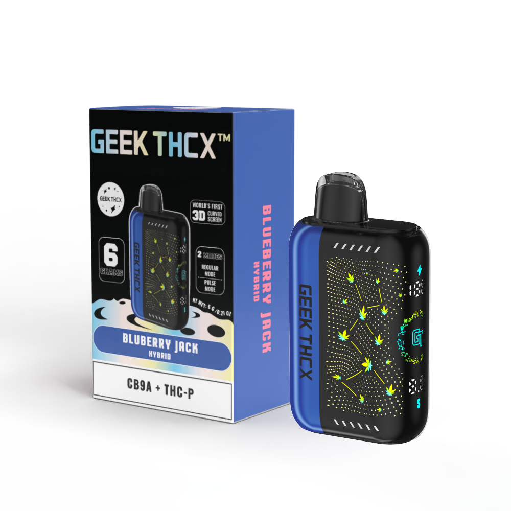 Geek THCX GT6000 CB9A + THC-P Disposable – Blueberry (Indica) | VapeGlow