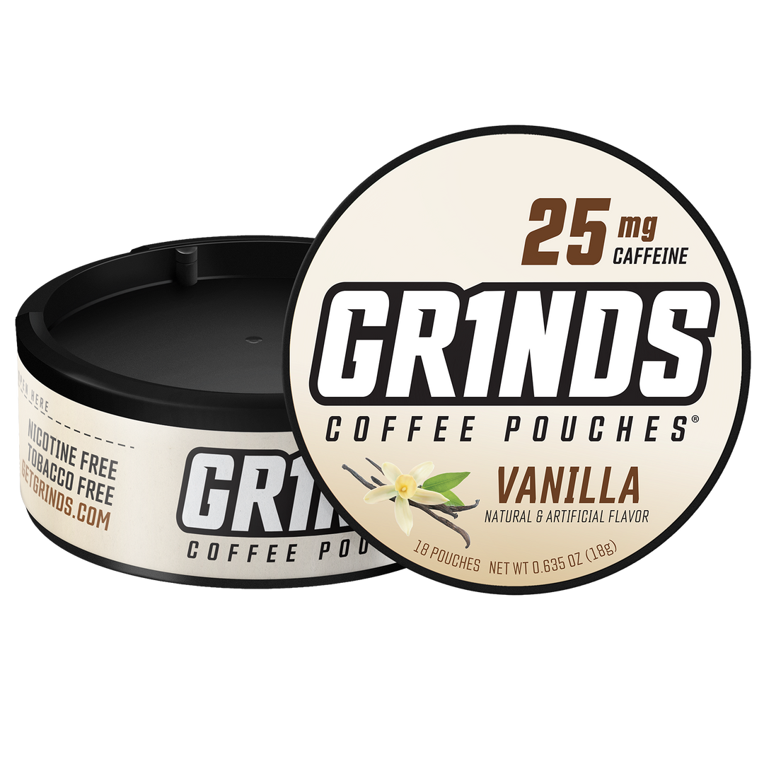 Grinds Coffee Pouches â€“ 25 Count Vanilla â€“ VapeGlow