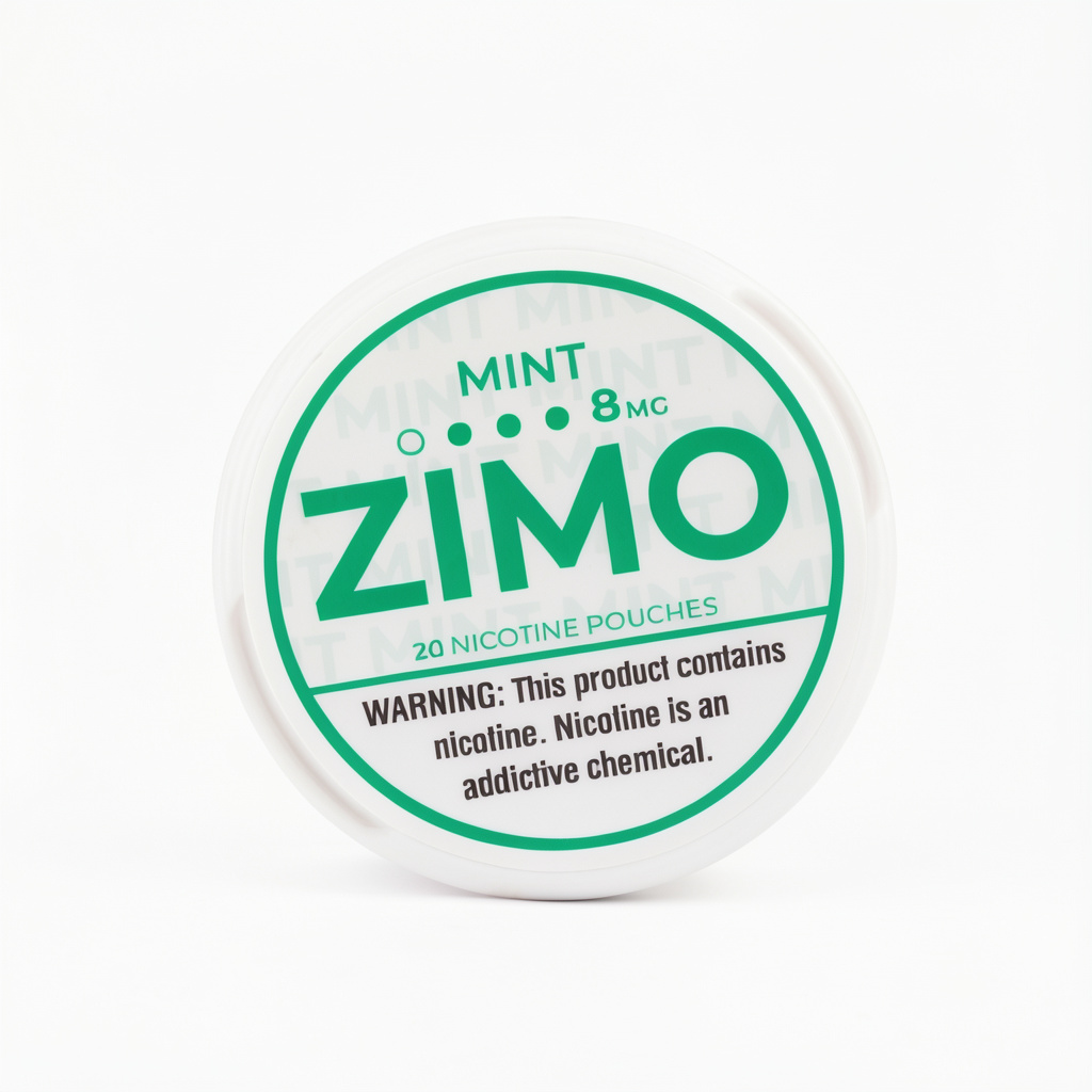 Zimo Nicotine Pouches — 9 Flavors, 3mg/6mg/8mg, 20 Per Can