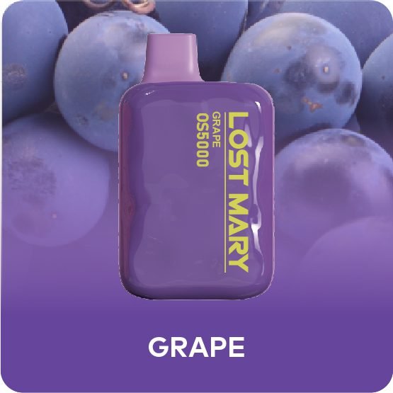 Lost Mary OS5000 Disposable Vape – Grape Ice | VapeGlow
